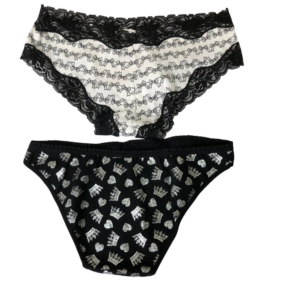 EXPRESS LACE/COTTON PACK OF TWO BIKINI XS NEW WITH TAG